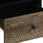 vidaXL Table de chevet gris clair 40x33x46 cm bois de manguier solide