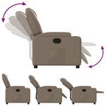vidaXL Fauteuil inclinable Cappuccino Similicuir