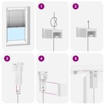 vidaXL Store plissé 50x150 cm Crème