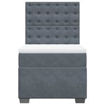 vidaXL Sommier à lattes de lit avec matelas Gris foncé 100x200 cm