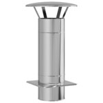 vidaXL Extension de Conduit Argent 35 x 35 x 65 cm Acier inoxydable