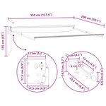 vidaXL Auvent rétractable électrique Beige 3 5 x 2 m