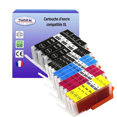 Cartouche d'encre T3AZUR 15 Cartouches compatibles avec Canon PGI