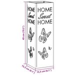 vidaXL Porte-parapluie Blanc 15 5 x 15 5 x 49 cm Acier