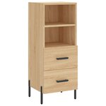 vidaXL Buffet Chêne sonoma 34 5x34x90 cm Bois d'ingénierie