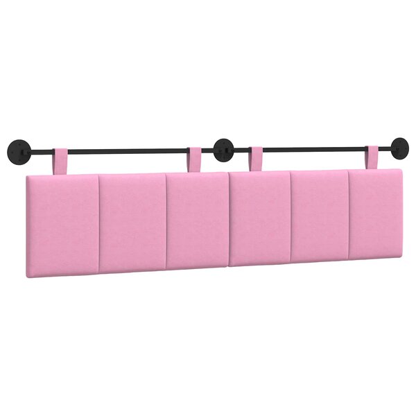 vidaXL Tête de lit suspendue Rose tissu