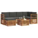 vidaXL Ensemble de canapé d'angle 7 Pièces Naturel et Anthracite