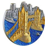 Pièce de monnaie en Argent 5000 Francs g 155.5 (5 oz) Millésime 2024 World Famous Bridges TOWER BRIDGE