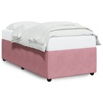 vidaXL Cadre de lit Rose 90x190 cm Velours