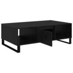 vidaXL Table basse Chêne noir 104 x 60 x 35 cm Bois d'ingénierie