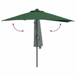 vidaXL Parasol de jardin demi Vert 294 x 150 x 224 cm tissu