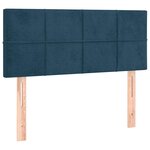 vidaXL Sommier à lattes de lit et matelas Bleu foncé 80x200 cm Velours