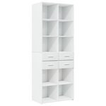 vidaXL Armoire de rangement blanc 70x42 5x225 cm bois d'ingénierie