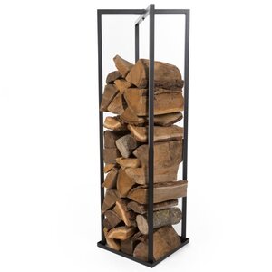 Perel Porte-bûches 34x34x118 cm Noir