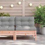 vidaXL Canapé de jardin sans accoudoirs coussins bois massif douglas