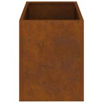 vidaXL Cache-pot de jardin Marron 50 x 32 x 40 cm Acier vieilli