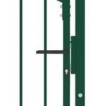 vidaXL Portail de clôture avec pointes Acier 100x150 cm Vert