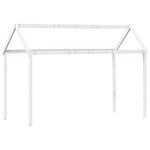 vidaXL Lit haut avec toit blanc 80x200 cm bois de pin massif