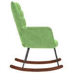 vidaXL Chaise à bascule Vert clair Velours