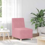 vidaXL Canapé modulaire sans accoudoirs Rose 55 cm Velours