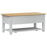 vidaXL Table basse Blanc 100 x 48 x 45 cm Bois de pin massif