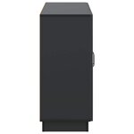 vidaXL Buffet Noir 89 x 34 5 x 77 cm Bois d'ingénierie