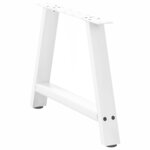 vidaXL Pieds de table basse en forme de A 2 pièces Blanc 70 x (42-43) cm Acier