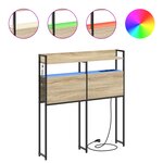 vidaXL Tête de lit de rangement Chêne Sonoma 90 cm Bois d'ingénierie