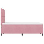 vidaXL Lit à ressorts avec matelas Rose 120 x 190 cm Velours