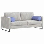 vidaXL Coussins d'accent 2 Pièces Bleu denim Ø 25 x 70 cm tissu