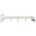vidaXL Cadre de lit sans matelas blanc bois massif 140x200 cm