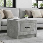 vidaXL Table basse Gris béton 49 x 50 x 37 cm Bois d'ingénierie