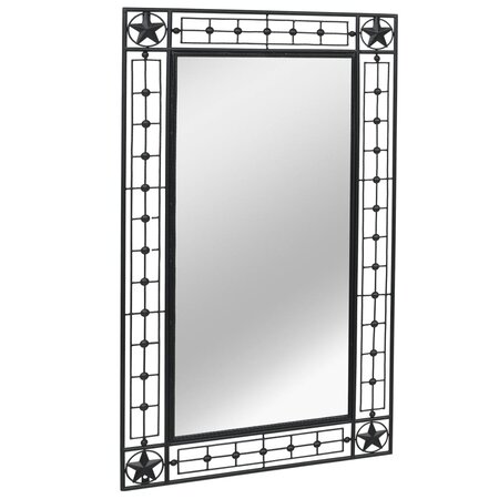 vidaXL Miroir mural de jardin Rectangulaire 60 x 110 cm Noir