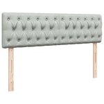 VidaXL Cadre de lit ottoman et matelas gris clair 160x200cm velours