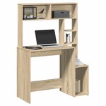 vidaXL Bureau avec étagères chêne sonoma 100x45x140 cm