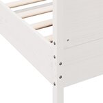 vidaXL Cadre de lit sans matelas blanc 200x200 cm bois massif de pin