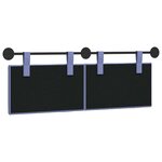 vidaXL Tête de lit suspendue Bleu denim Tissu