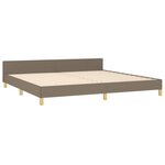 vidaXL Cadre de lit avec tête de lit Taupe 200x200 cm Tissu