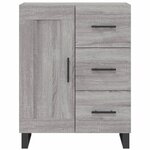 vidaXL Buffet haut Sonoma gris 69 5x34x180 cm Bois d'ingénierie