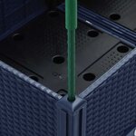 vidaXL Jardinière avec treillis bleu gris 200x160x142 5 cm PP