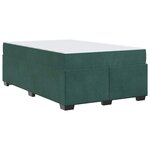 vidaXL Cadre de lit avec matelas Vert foncé 120 x 190 cm tissu