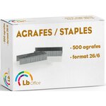 Kit d'agrafage (agrafeuse+ote-agrafes+ 500 agrafes 26/6) Violet LB OFFICE