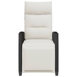 vidaXL Chaise de jardin inclinable avec table d'appoint noir polyrotin