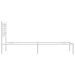 vidaXL Cadre de lit métal sans matelas avec tête de lit blanc 75x190cm