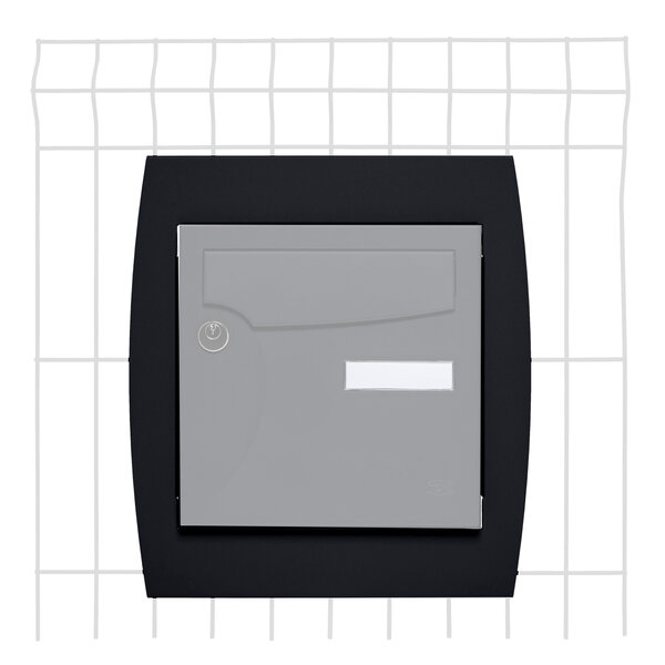 Support grillage rigide & palissade noir mat sablé ral 9005ms