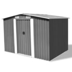 vidaXL Abri de stockage pour jardin métal gris 257x205x178 cm