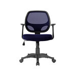 Q-connect chaise bureau rotative - Nylon maille - Max. supporte 120kg - Bleu