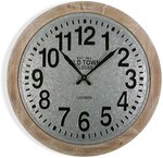 Horloge bois et métal old town 70 cm