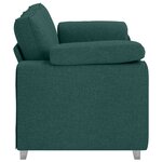 vidaXL Canapé loveseat Vert Foncé 140 cm Tissu