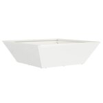 vidaXL Pot de jardin en forme de bol 5 Pièces Blanc 50 x 50 x 15 cm Acier